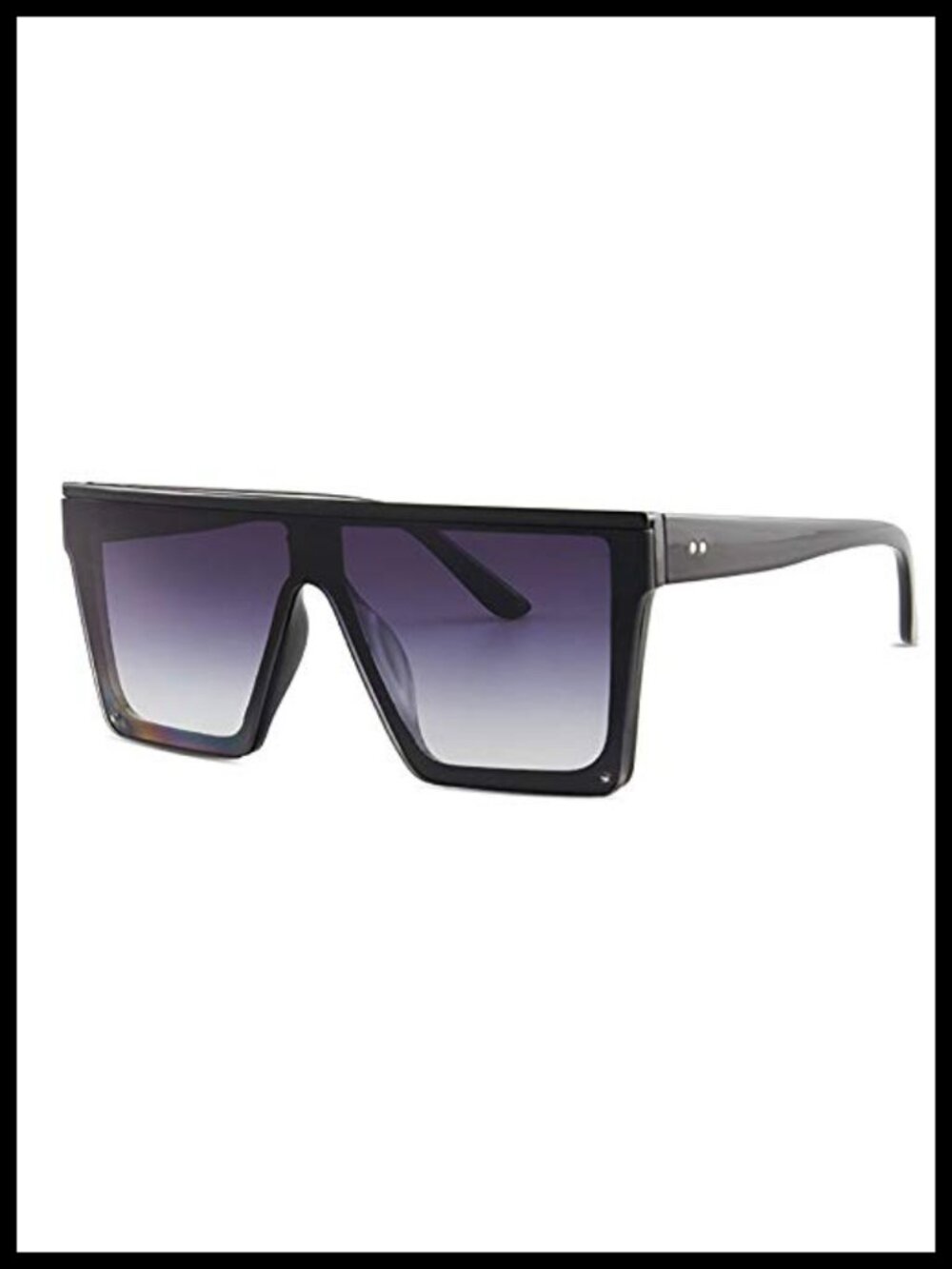 Oversized Square Sunglasses Women Men UV400 Metal Hinge Composite Frame